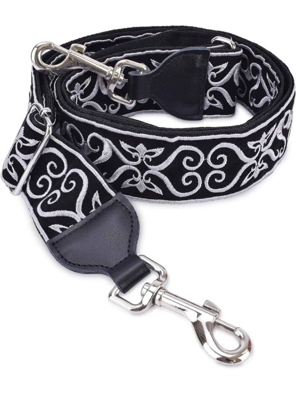Stylish Crossbody Handbag Strap Replacement with Silver Clips for Women & Girls
